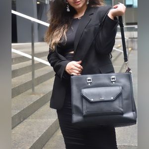 Black Blazer + body-con dress with slit. Can buy individually for $100 each